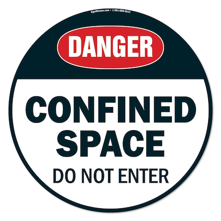 Signmission Confined Space 2 16in Non-Slip Floor Marker, 16" x 16", FD-C-16-99958 FD-C-16-99958